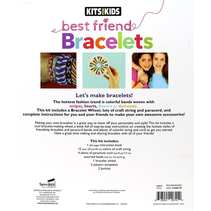 Kids Friendship Bracelets Kit - DIY String Jewelry with 16 Designs, Multicolor & Pattern Styles
