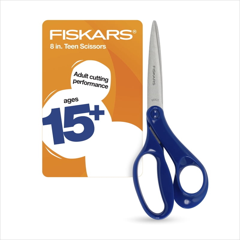 2 Pack School & Office Scissors - 8-Inch Pointed Metal Cutting Tools