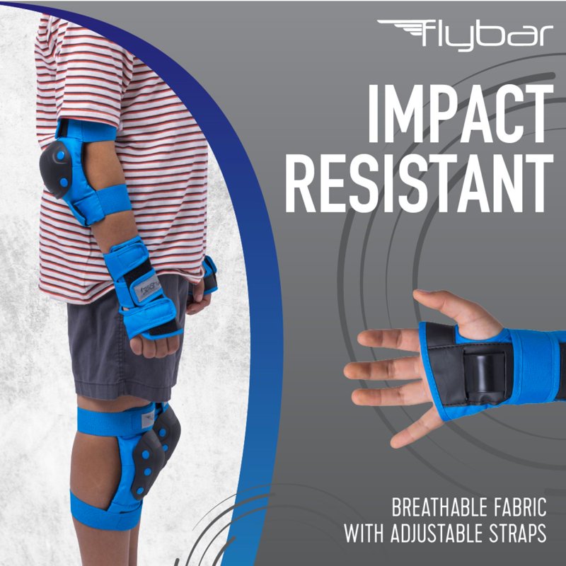 Sports Protection Set for Kids & Adults - Knee, Elbow & Wrist Pads, Unisex, Multi-Sport Safety Gear