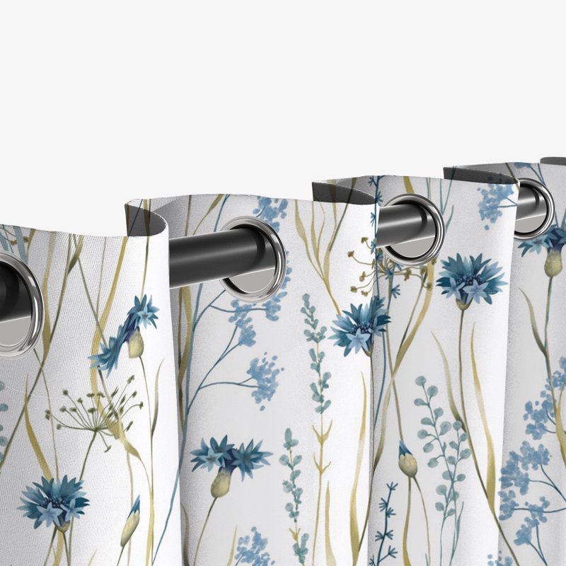 Blackout Window Curtains Grommet Top 2 Panels - Boho Style for Bedroom & Living Room