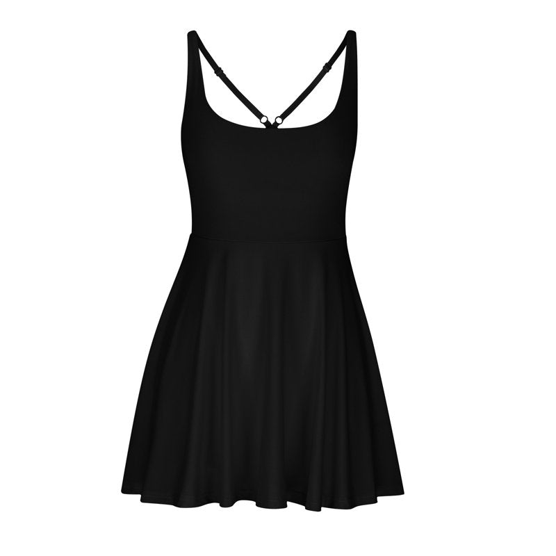 Women's Tennis Dress with Built-in Shorts and Bra - Athletic Workout Golf Dress