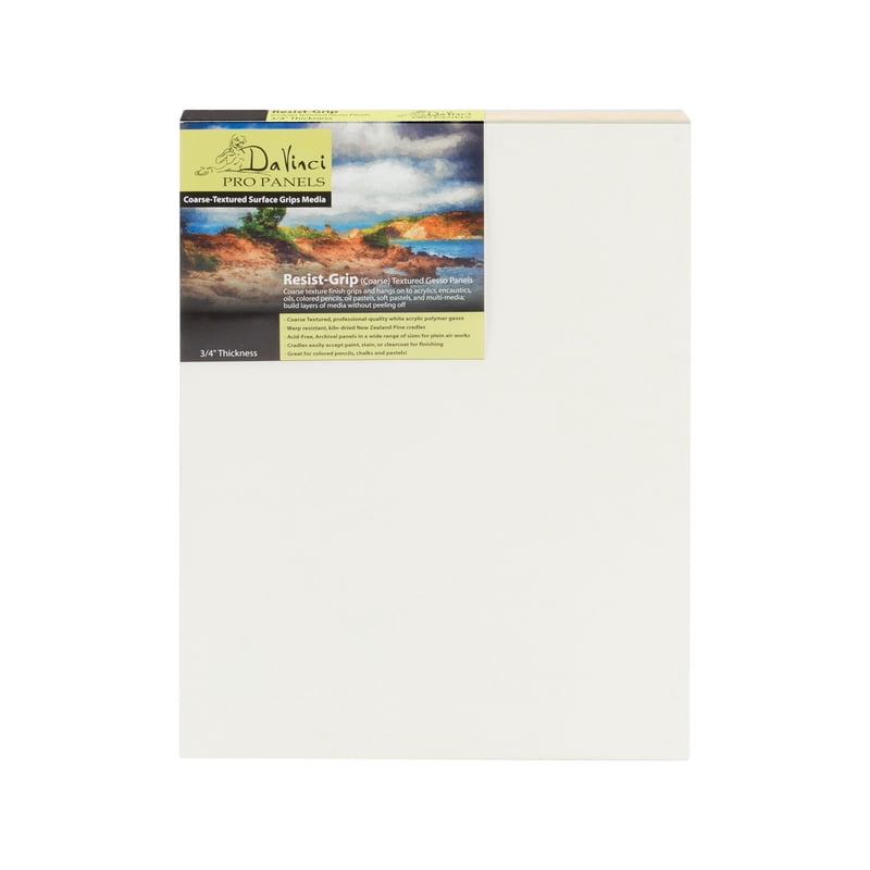 Resist-Grip Textured Gesso Art Boards - Multi-Size White Acrylic Panels for Painting