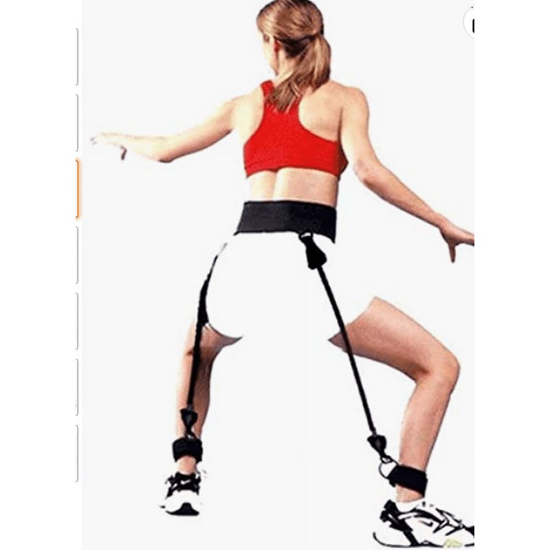 Latex Resistance Jumping Trainer with Waistband & Ankle Straps for Sports Training