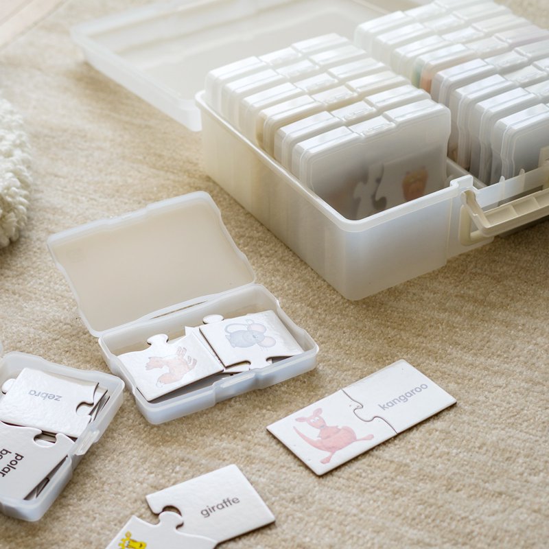 Multi-Purpose Photo & Craft Storage Case with 16 Compartments - 4x6 Inches