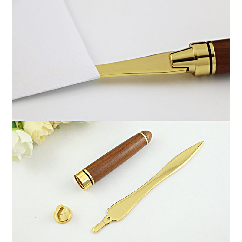 Metal Envelope Opener Set - 2 Pieces, Office & Home Paper Slitter