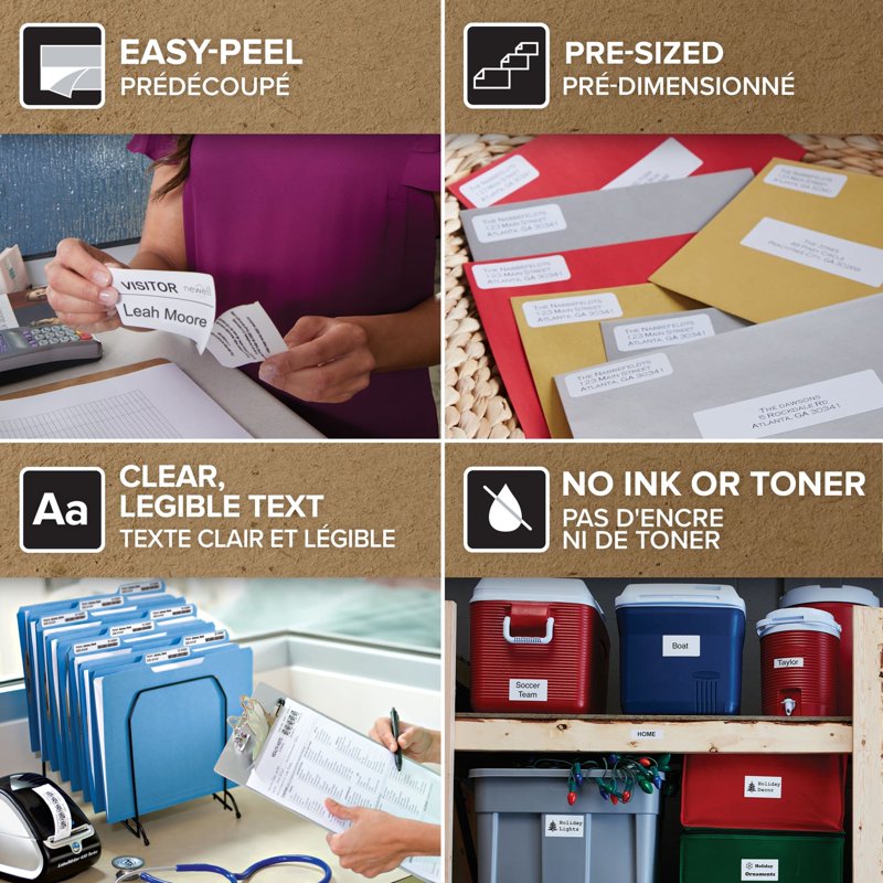 Large Shipping Labels for LabelWriter Printers - 6-Line Address Labels, Roll of 300