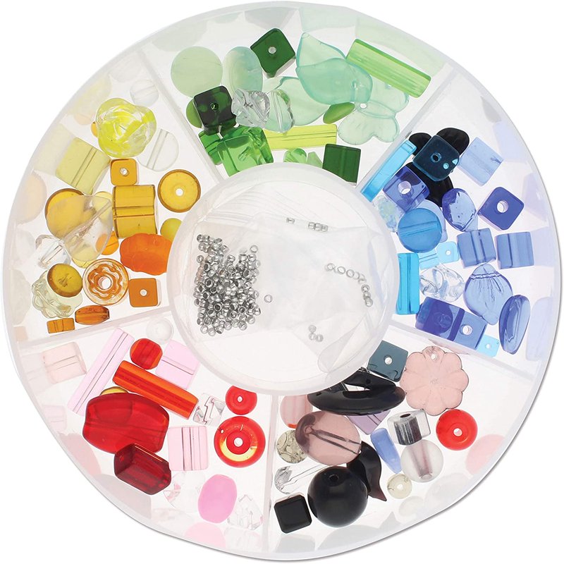 Jewelry Making Bead Set with Storage Caddy - 1000+ Gram Seed Beads & Accessories