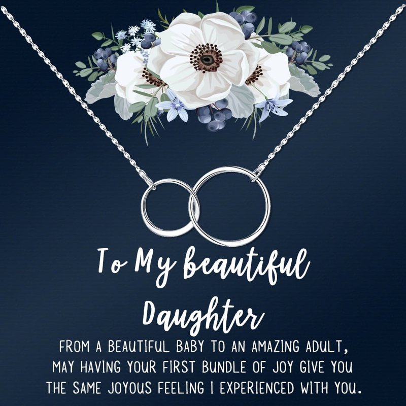 Mother Daughter Necklace Set with Gift Box - Infinity Pendant Jewelry for Women