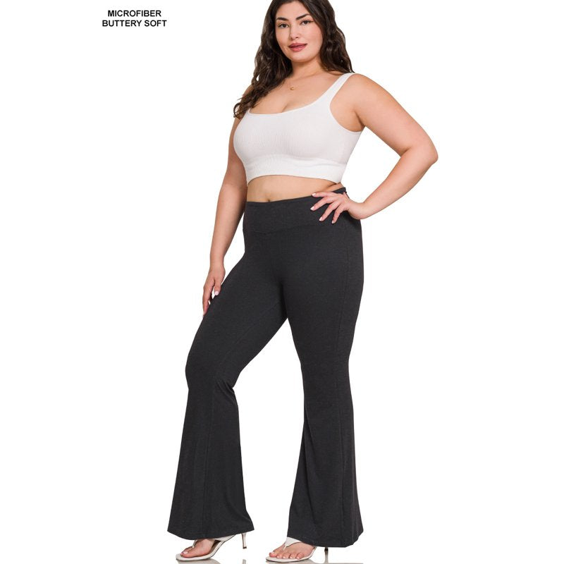 High Waist Flared Yoga Pants for Women - Plus & Regular Sizes, Soft & Stretchy