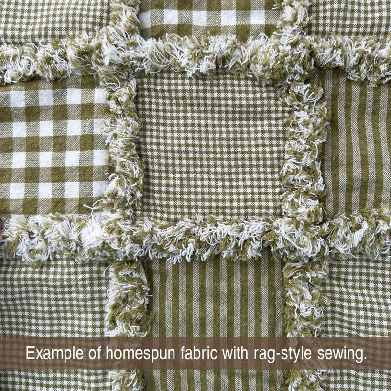 Sage Green Stripe Cotton Fabric by the Yard for Quilting & Crafts