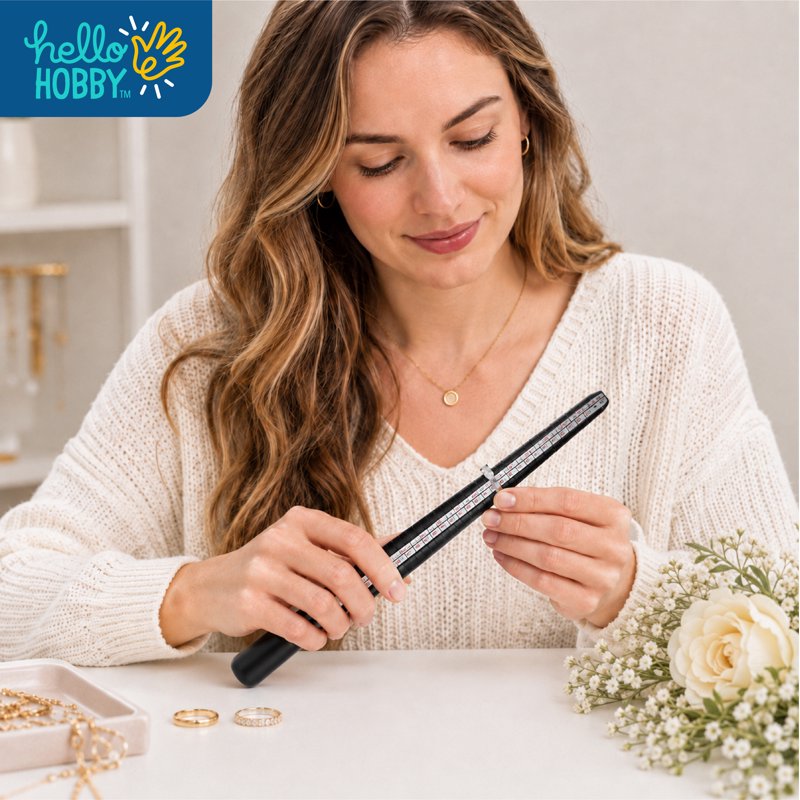 Lightweight Plastic Ring Mandrel for Jewelry Making & DIY Crafts