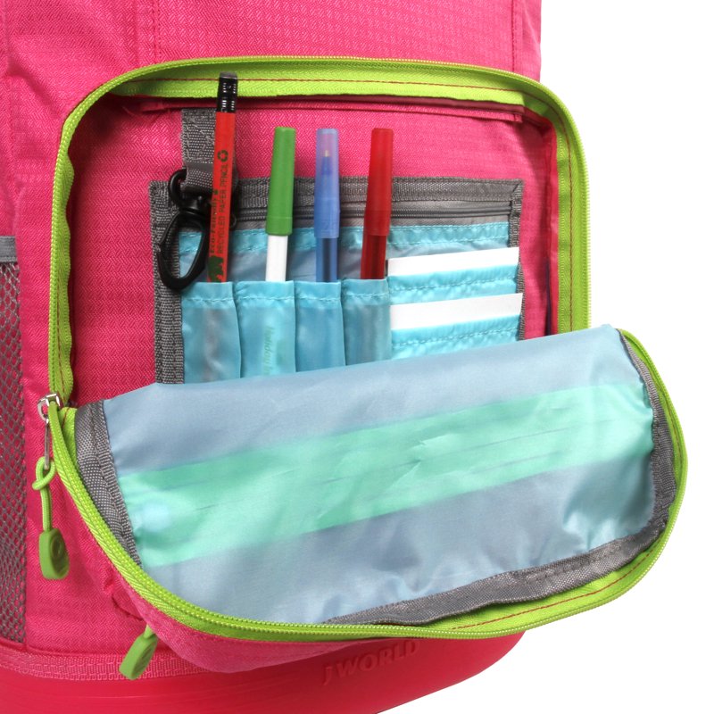 Kids' 18-Inch Rolling Backpack for School and Travel, Pink