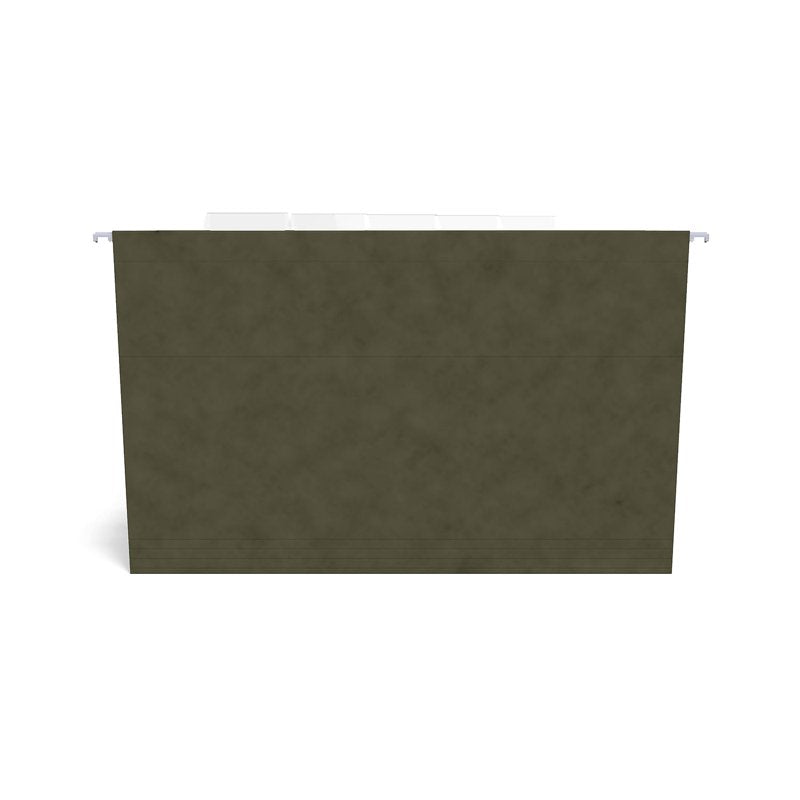 Legal Size Hanging File Folders with Tabs - Green, 50 Pack