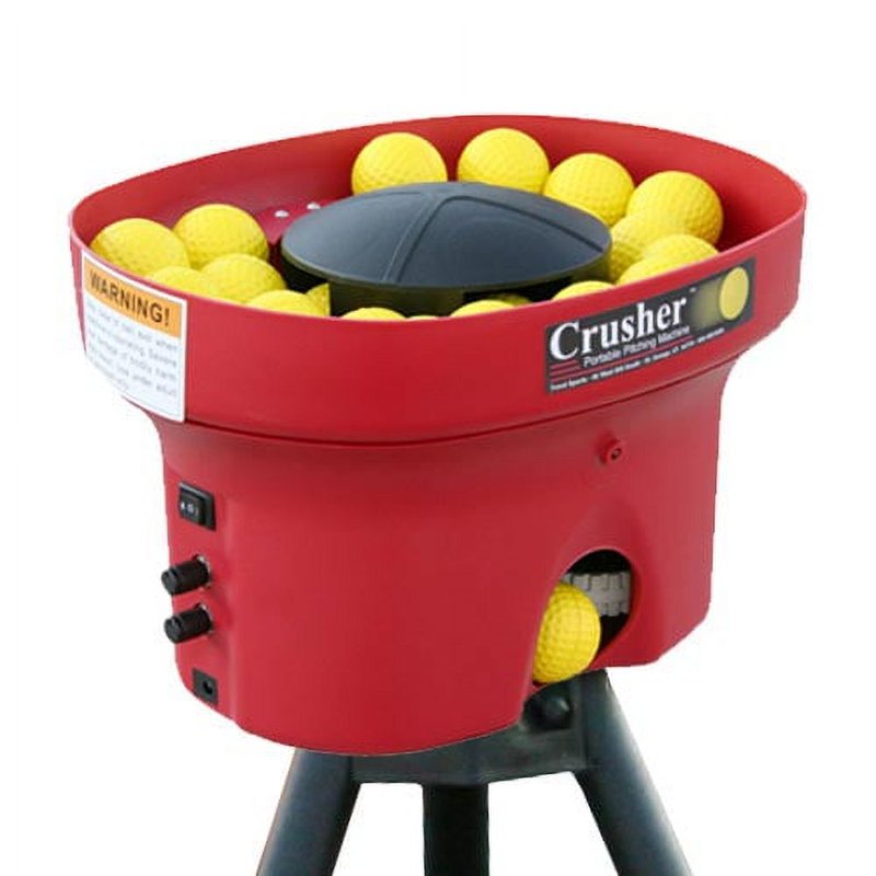 Mini Lite-Ball Pitching Machine with Dual Wheel Speed Control and Battery Option