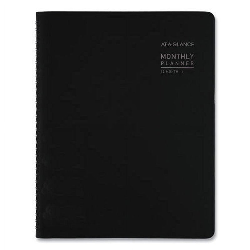 Monthly Planner Bundle 12-Month Dated Calendar with Note Pages - Black Cover