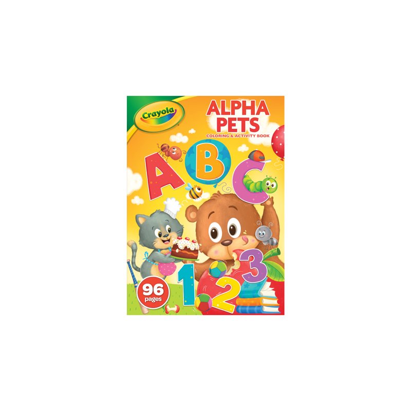 Educational Coloring Book with Stickers - Alpha Pets Alphabet and Numbers for Toddlers