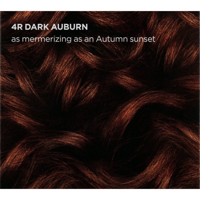 Permanent Hair Color Cream - Dark Auburn 4R, Long-Lasting, Gray Coverage