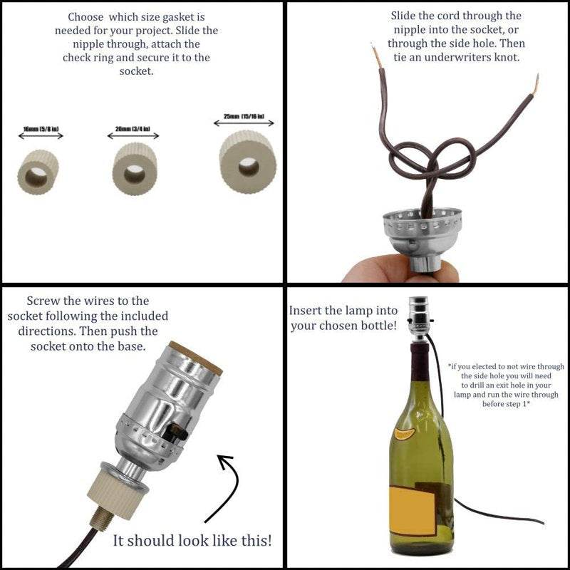DIY Liquor Bottle Lamp Kit - Convert Bottles into Custom Accent Lights
