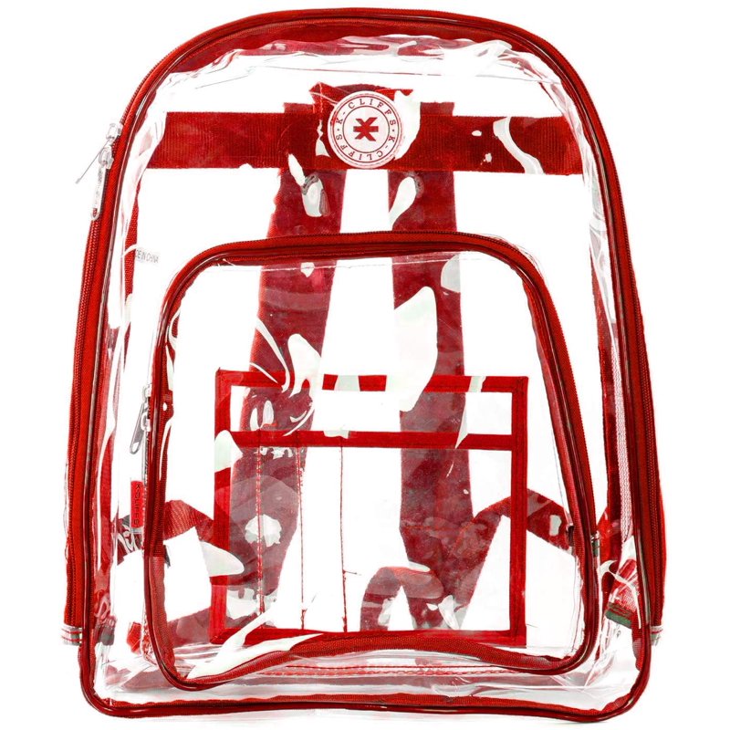 Heavy Duty Clear PVC Backpack - See Through Security Work Bag with Padded Straps