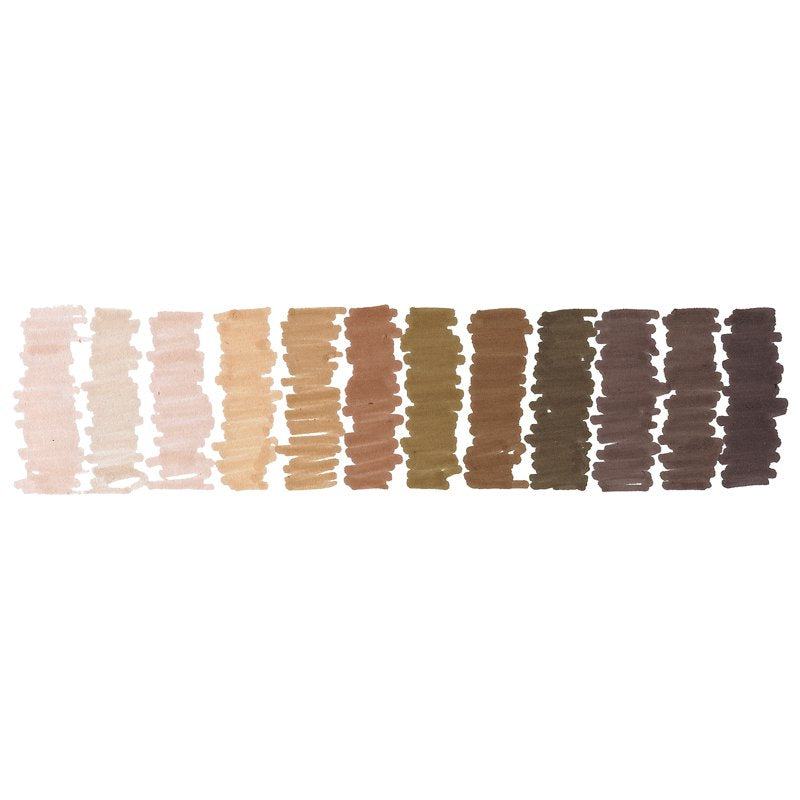 48 Assorted Non-Toxic Washable Tri-Grip Markers with Skin Tones for Kids & Art