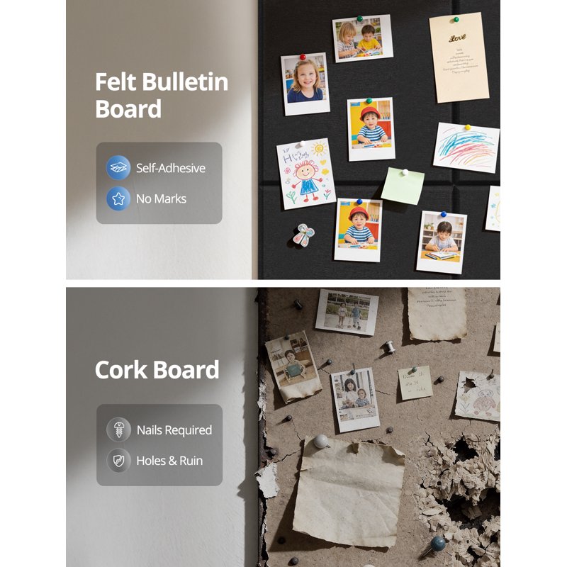 Large Cork Bulletin Board Kit for Walls - 12 Pack 48x36 Inches Office Classroom Decor
