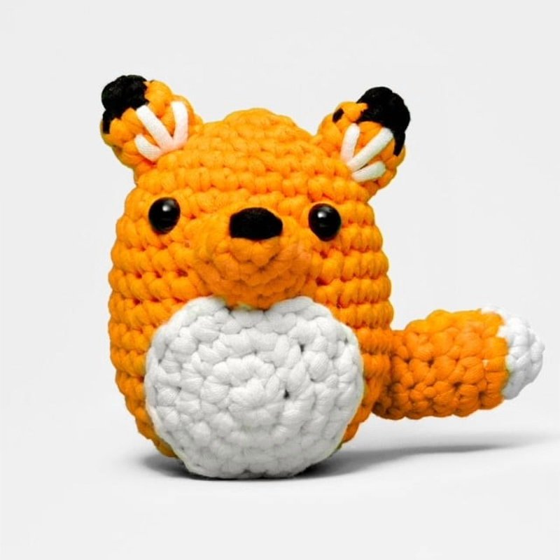 Beginner Crochet Amigurumi Kit for Kids and Adults - Fox Design