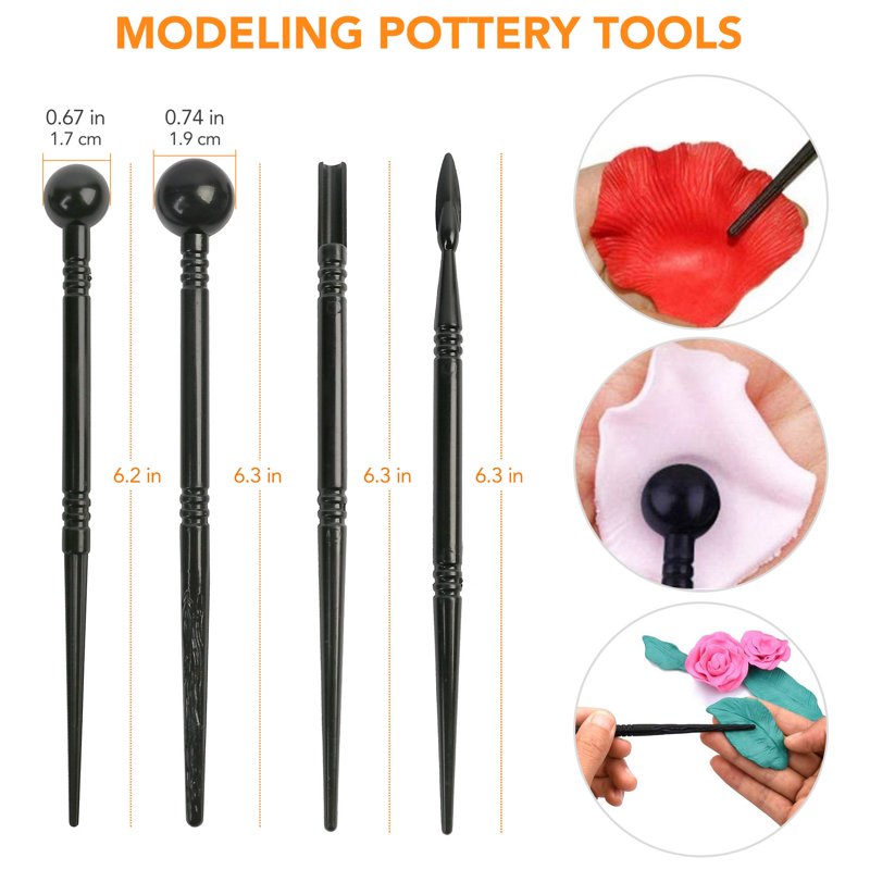 Polymer Clay Sculpting Tools Set - 30 Pcs Modeling Tools with Pouch