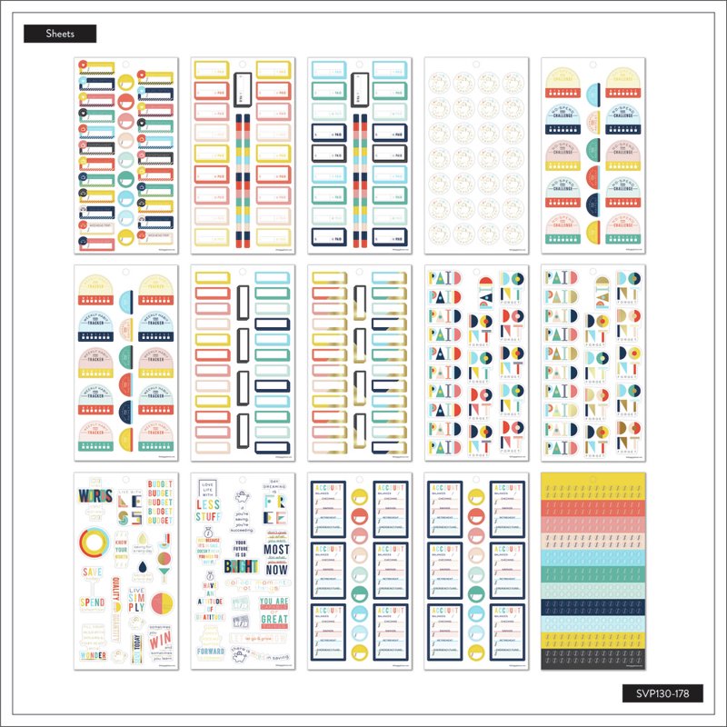 Sticker Book for Planning and Organization - 1151 Colorful Stickers, Budget & Habit Trackers
