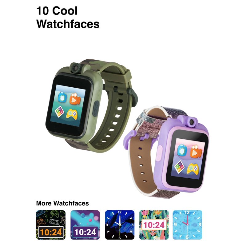 Kids Smartwatch with Headphones - Educational STEM Watch for Children, Green Camouflage