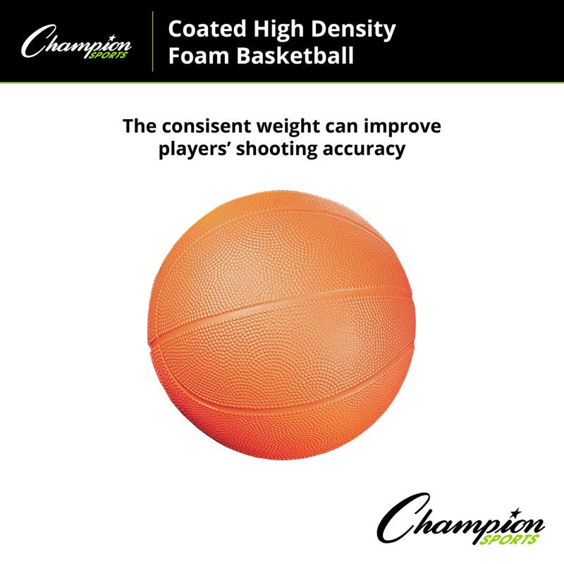 High Density Foam Basketball for Training and Play - Orange