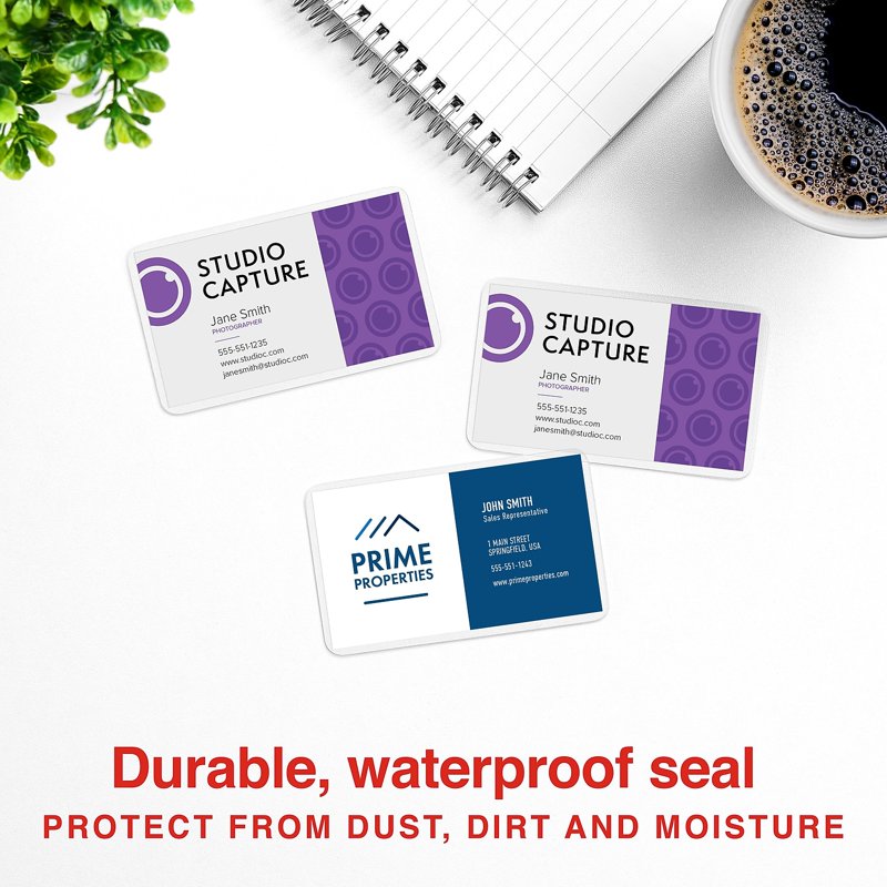Thermal Laminating Pouches Business Card Size 5 Mil Pack of 25