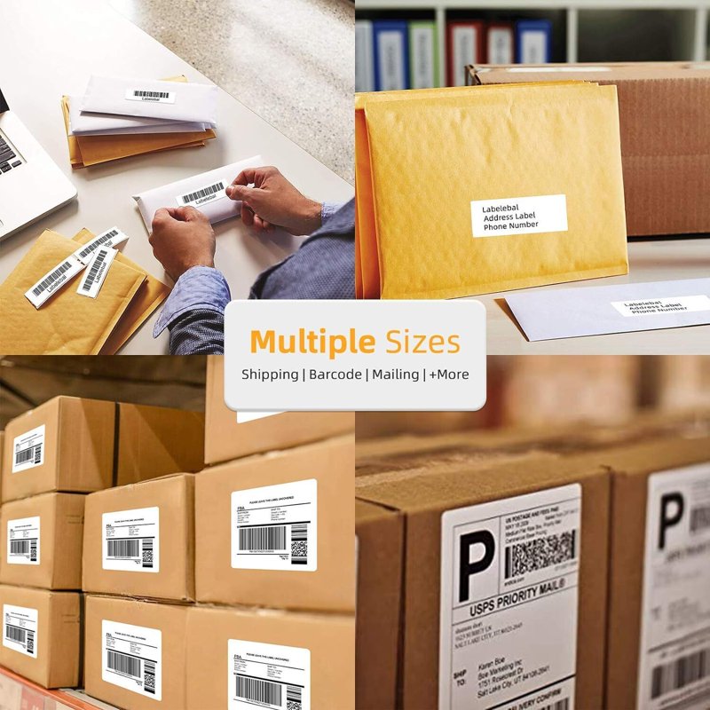Thermal Barcode Label Rolls 2x1 Inches for FBA & Shipping - 1300 Labels per Roll