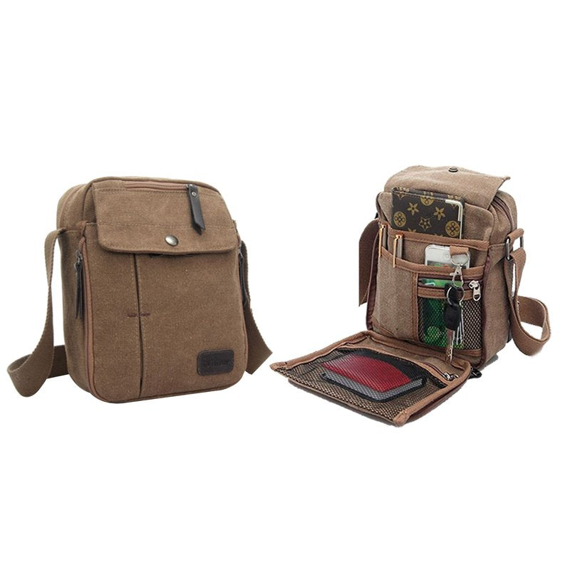 Multifunctional Canvas Traveling Bag - Heavy Duty, Multiple Pockets