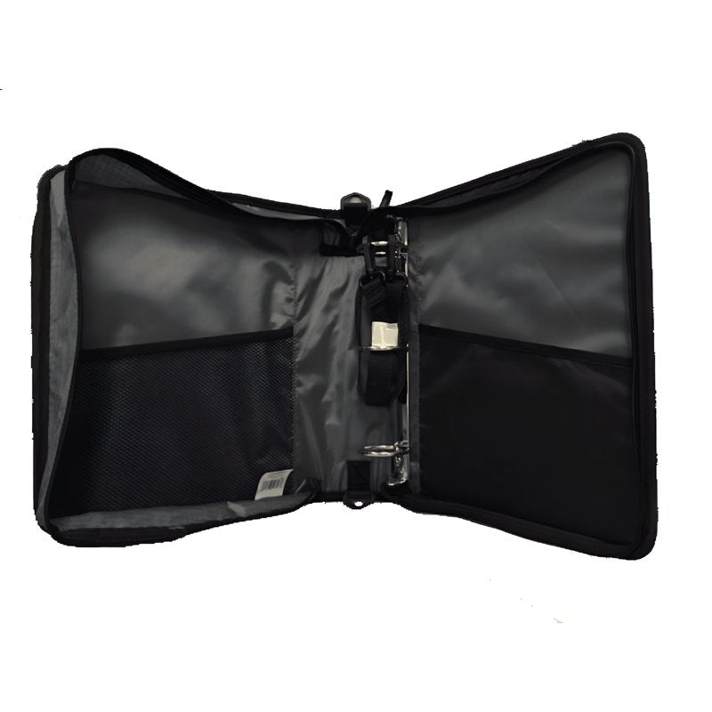 2-Inch Zipper Binder with Ring Storage for School & Office - Black