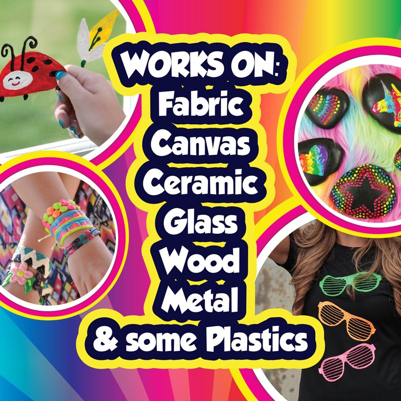 Puffy 3D Paint Artist Pack - Multi-Surface Permanent Puffy Paints, 24 Colors
