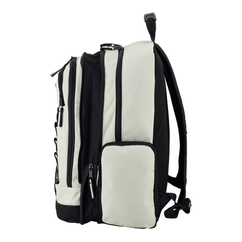 Expandable Recycled Unisex Backpack with Laptop Sleeve and Water-Resistant Bottom