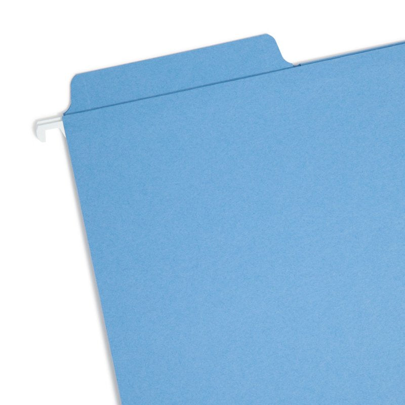 Filing Folders with Built-In Reinforced Tabs - Letter Size, Blue, 20 Pack