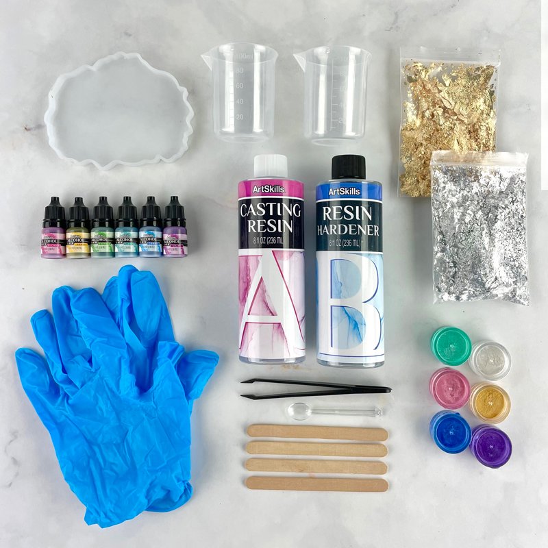 DIY Resin Kit with Molds & Accessories for Arts & Crafts - 27 Pieces