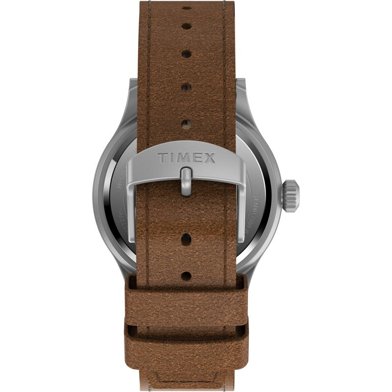 Timex Men's Expedition Scout 40mm Watch with Green Dial & Leather Strap