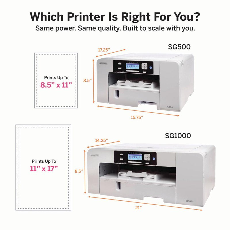 VersiFlex Sublimation Transfer Printer for Cotton, Metal & Wood | 8.5x11 Inks & Paper