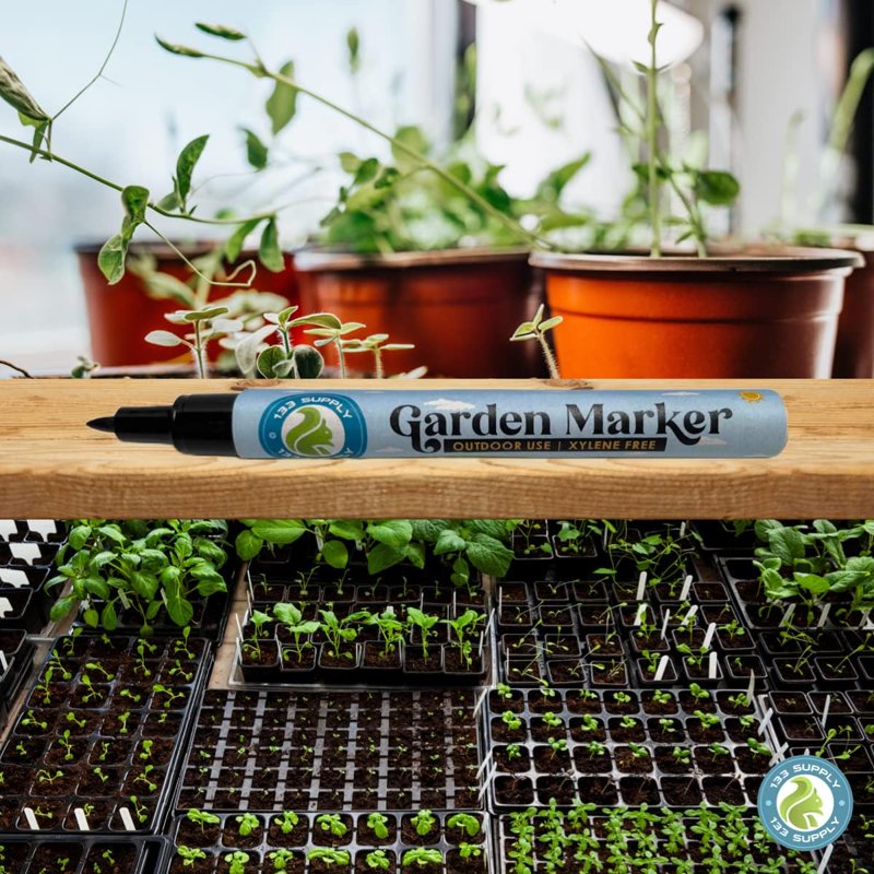 2 Pack Waterproof Garden Markers Pens for Plant Labels Outdoor & Indoor Gardening