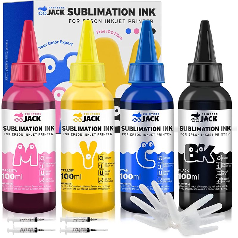 (3 Pack) Sublimation Ink 400ml for Epson C88+/WF7720 - Printers Jack 3-Layer, Heat Transfer Ink