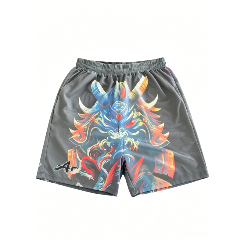 Men's 5 Pack Casual Graphic Athletic Shorts - Quick Dry Mesh, Elastic Waist, Multi-Print Streetwear & Beach Shorts