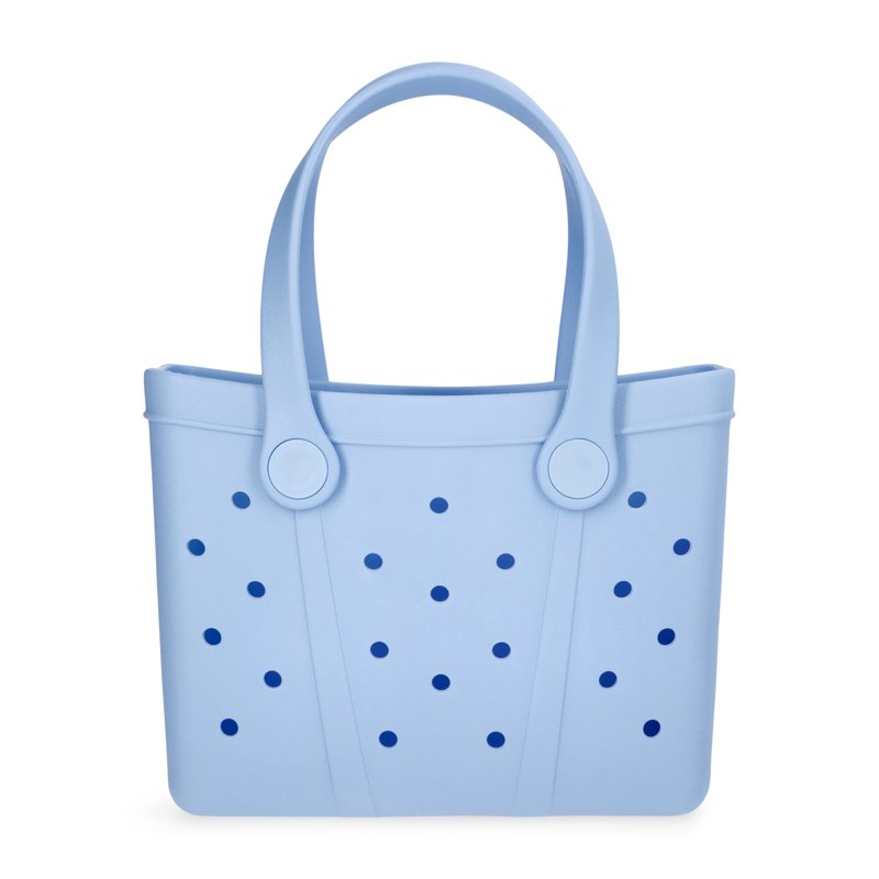 Waterproof EVA Mini Beach Tote Bag for Women, Light Blue