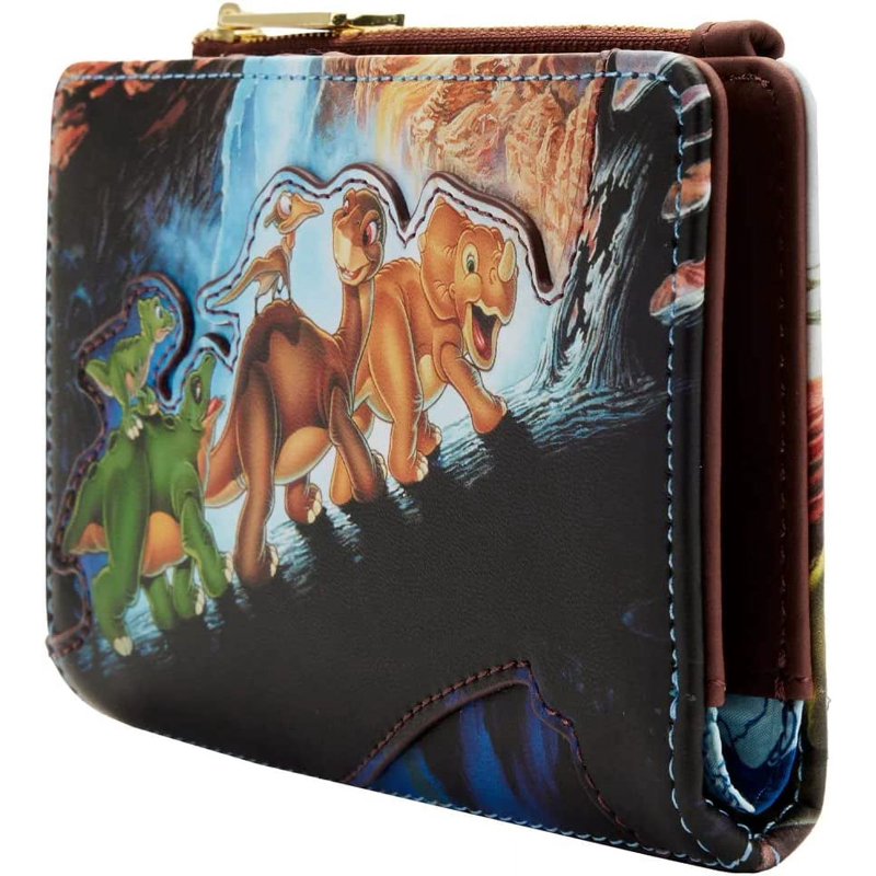 Land Before Time Poster Flap Wallet - Vegan Leather, Gold Hardware