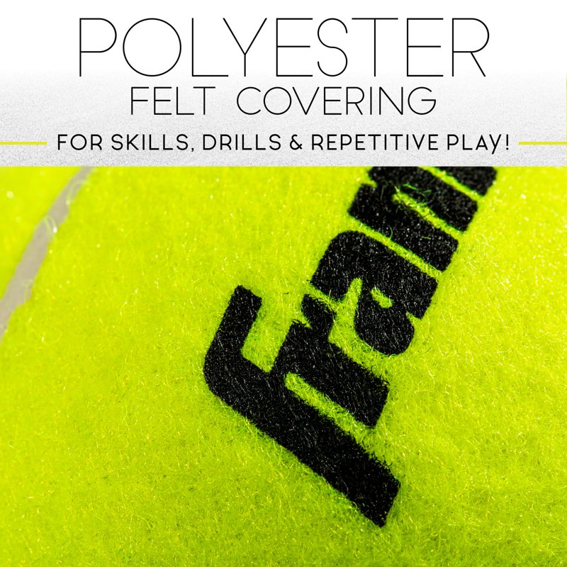 Pressureless Tennis Balls 3 Pack for Practice & Training - Low Bounce for All Court Surfaces
