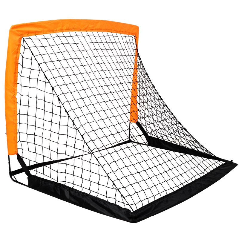 Leumius 2 Pack Pop Up Soccer Goals - 4' x 3' Portable Indoor/Outdoor Nets - Orange