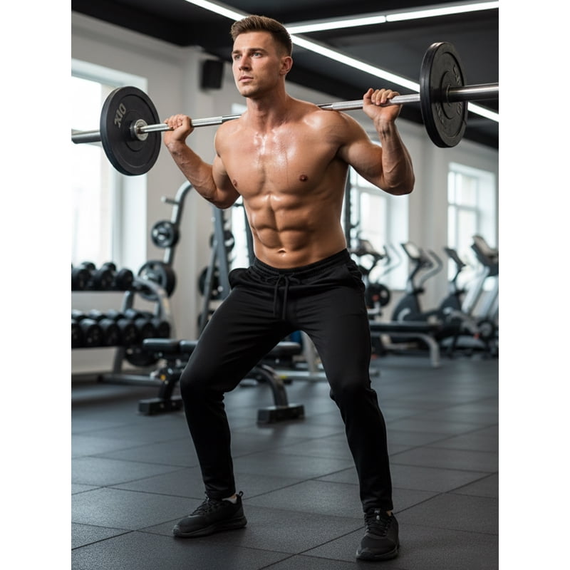 Men's Lightweight Jogger Pants with Zipper Pockets - Breathable Athletic Pants