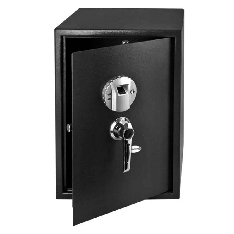 Biometric Floor Safe with Fingerprint Scanner, Steel Security Storage