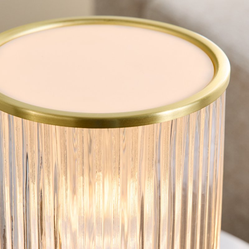9-Inch Glass Uplight with Touch Switch & USB-C Charging - Home Decor Lamp